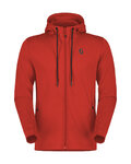 SCOTT hoodie - TECH ZIP - red