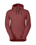 SCOTT hoodie - TECH ZIP - red