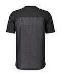 SCOTT Cycling short sleeve jersey - TRAIL VERTIC ZIP SS - black