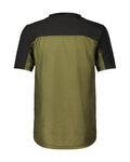 SCOTT Cycling short sleeve jersey - TRAIL VERTIC ZIP SS - green/black