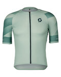 SCOTT Cycling short sleeve jersey - PREMIUM CLIMBER - green