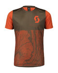 SCOTT Cycling short sleeve jersey - TRAIL VERTIC 10 SS JR - orange/brown