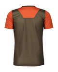 SCOTT Cycling short sleeve jersey - TRAIL VERTIC 10 SS JR - orange/brown