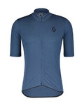 SCOTT Cycling short sleeve jersey - GRAVEL MERINO - blue