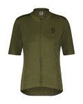 SCOTT Cycling short sleeve jersey - GRAVEL MERINO - green