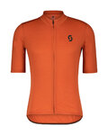 SCOTT Cycling short sleeve jersey - GRAVEL MERINO - orange