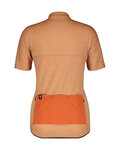 SCOTT Cycling short sleeve jersey - GRAVEL MERINO - orange