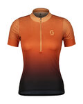 SCOTT Cycling short sleeve jersey - ENDURANCE 15 - orange/black