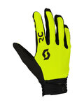 SCOTT Cycling long-finger gloves - DH FACTORY - yellow/black