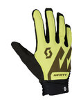 SCOTT Cycling long-finger gloves - DH FACTORY - yellow/black