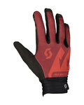 SCOTT Cycling long-finger gloves - DH FACTORY - red/black