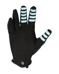 SCOTT Cycling long-finger gloves - TRACTION - light blue/black