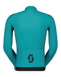 SCOTT Cycling winter long sleeve jersey - PRO WARM - turquoise