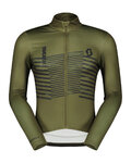 SCOTT Cycling winter long sleeve jersey - TEAM WARM GRAPHICS - green