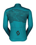 SCOTT Cycling winter long sleeve jersey - TEAM WARM GRAPHICS - turquoise