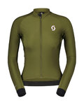 SCOTT Cycling winter long sleeve jersey - PRO WARM - green