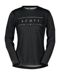 SCOTT Cycling summer long sleeve jersey - TRAIL VERTIC LS W - black