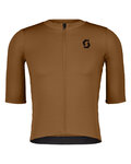 SCOTT Cycling short sleeve jersey - ULTD. TRAINING - brown