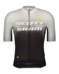 SCOTT Cycling short sleeve jersey - SRAM PRO - black/white