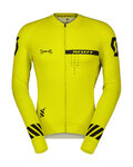 SCOTT Cycling summer long sleeve jersey - PRO - yellow