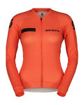 SCOTT Cycling summer long sleeve jersey - PRO - orange