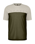 SCOTT Cycling short sleeve t-shirt - DEFINED MERINO SS - ivory/green