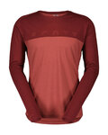SCOTT Cycling long sleeve t-shirt - DEFINED MERINO LS - red