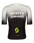 SCOTT Cycling short sleeve jersey - SRAM AERO - black/white