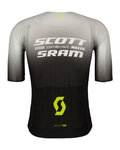 SCOTT Cycling short sleeve jersey - SRAM RACE - black/white
