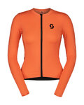 SCOTT Cycling winter long sleeve jersey - TRAINING - orange