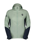 SCOTT Cycling windproof jacket - EXPLORAIR LIGHT WB W - green/blue