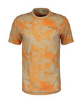SCOTT Cycling short sleeve t-shirt - DRI TIE DYE - beige/orange