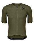 SCOTT Cycling short sleeve jersey - ULTD. AERO - green