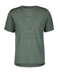 SCOTT Cycling short sleeve t-shirt - DEFINED MERINO GRAPHIC SS - green