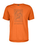 SCOTT Cycling short sleeve t-shirt - DEFINED MERINO GRAPHIC SS - orange