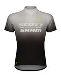 SCOTT Cycling short sleeve jersey - SCOTT-SRAM PRO - black/white
