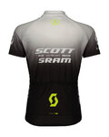 SCOTT Cycling short sleeve jersey - SCOTT-SRAM PRO - black/white