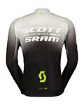 SCOTT Cycling summer long sleeve jersey - SCOTT-SRAM PRO - black/white