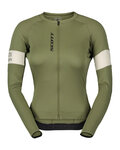 SCOTT Cycling summer long sleeve jersey - ENDURANCE PRO W - green/white