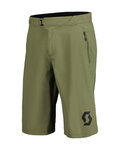 SCOTT Cycling shorts without bib - TRAIL VERTIC W/PAD - green