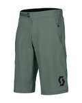 SCOTT Cycling shorts without bib - TRAIL VERTIC W/PAD - green