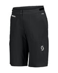 SCOTT Cycling shorts without bib - TRAIL TUNED W - black