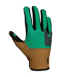 SCOTT Cycling long-finger gloves - ENDURO LF - green/brown/black