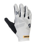 SCOTT Cycling long-finger gloves - RC ENDURANCE LF - white/black