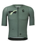 SCOTT Cycling short sleeve jersey - ULTD AERO - green