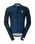 SCOTT Cycling summer long sleeve jersey - RC ENDURANCE - blue