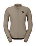 SCOTT Cycling summer long sleeve jersey - ENDURANCE W - beige/white