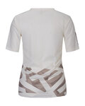 SCOTT Cycling short sleeve t-shirt - VERTIC LT SS - white/brown