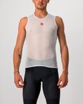 CASTELLI Cycling sleeve less t-shirt - PRO ISSUE - white