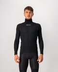 CASTELLI Cycling long sleeve t-shirt - FLANDERS WARM NECK - black